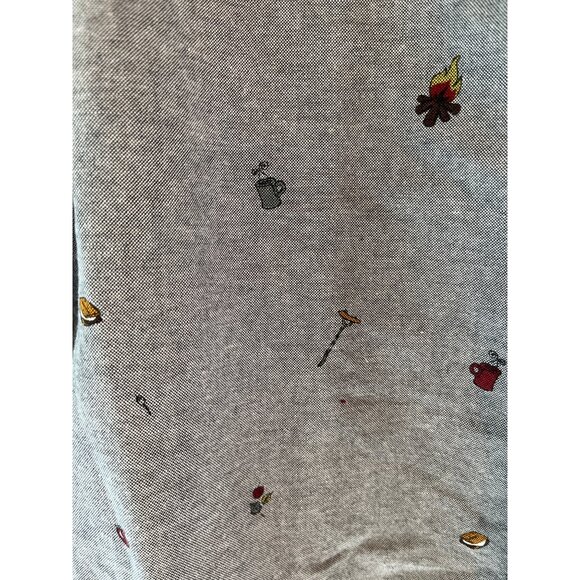 Heritage Slim Fit Penguin Button-Up Shirt With Campfire Print Gray Long-Sleeve C - Picture 4 of 7